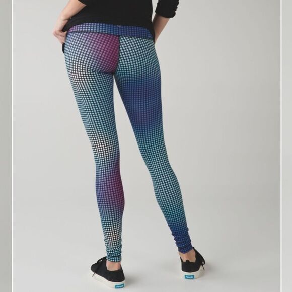 Lululemon Wunder Under Pant III *Full-On Luon in Cosmic Dot White Multi / Black - Picture 5 of 12